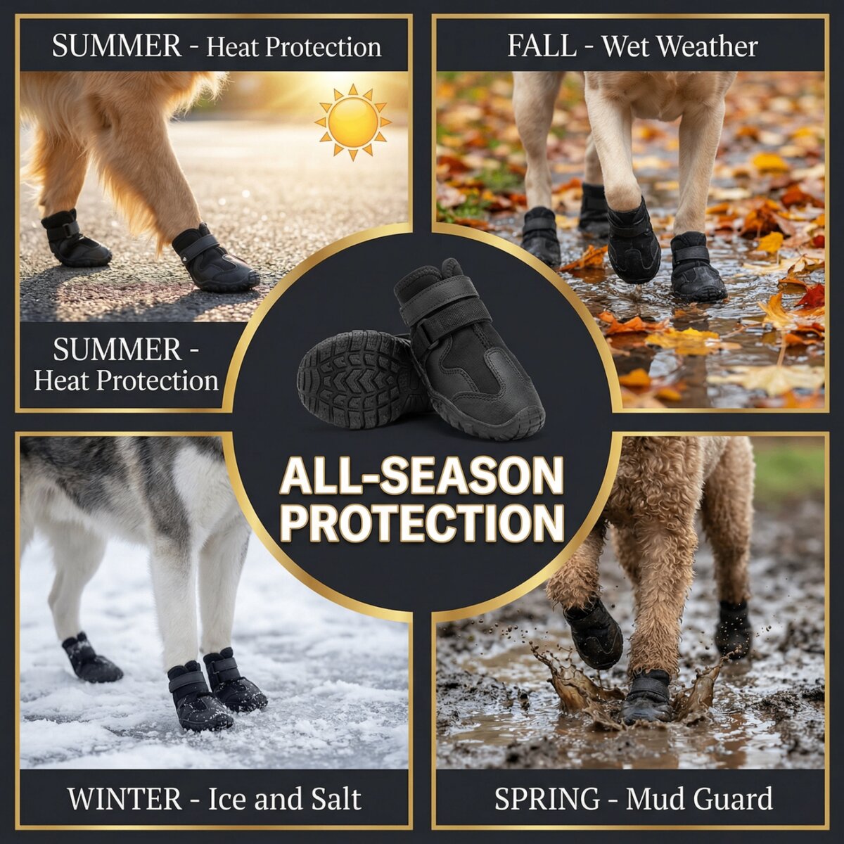 PawShield Pro all-season protection collage