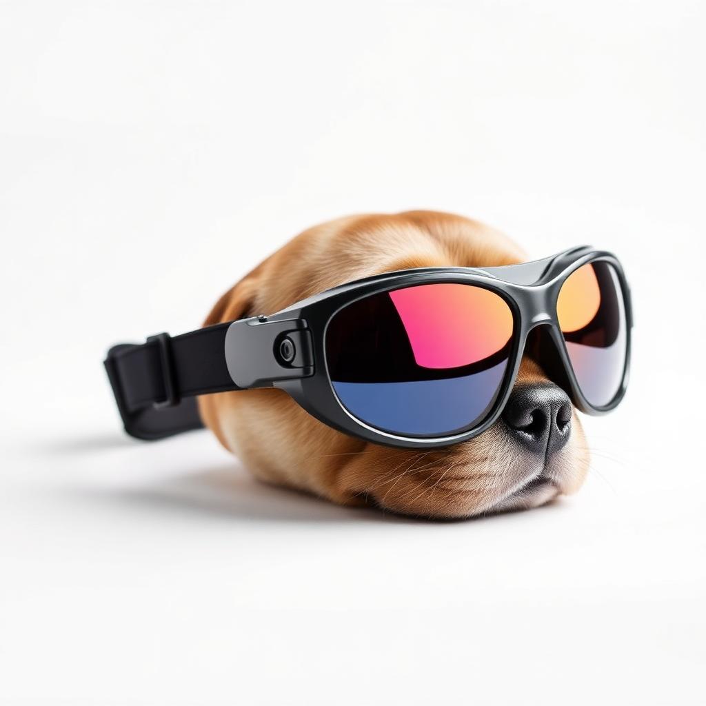Dog sunglasses with adjustable strap and reflective lens