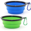 Set of 2 collapsible travel water bowls