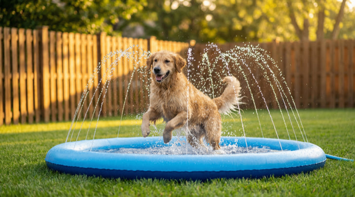 Dog using the Barkigo Pawddle